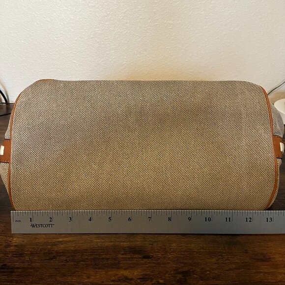 Michael Kors Canvas Leather Gold Hardware Nautical Inspired Handbag Satchel - Picture 12 of 14